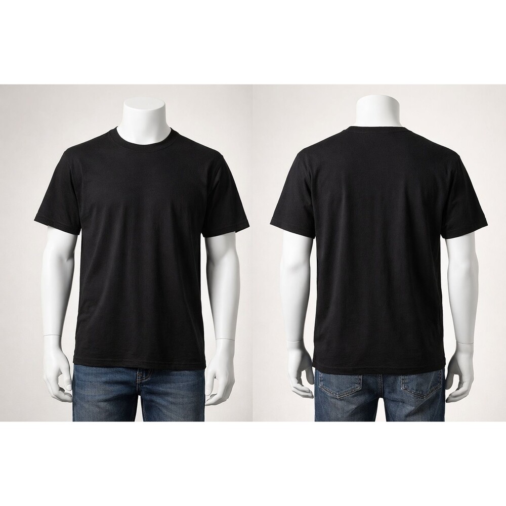 Roundtree & Yorke Mens T-Shirt XL Black Cotton/Rayon Y2K 90s